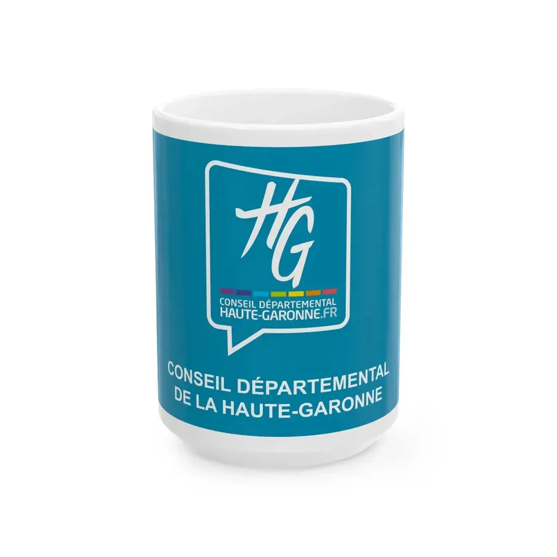 Flag of the Department of Haute-Garonne (France) White Coffee Mug 15oz - Go Mug Yourself