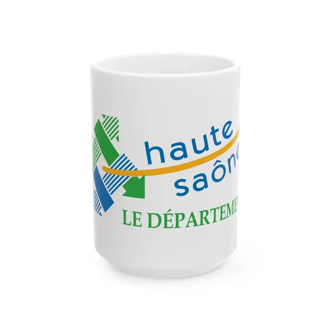 Flag of the Department of Haute-Saone (France) White Coffee Mug 15oz - Go Mug Yourself