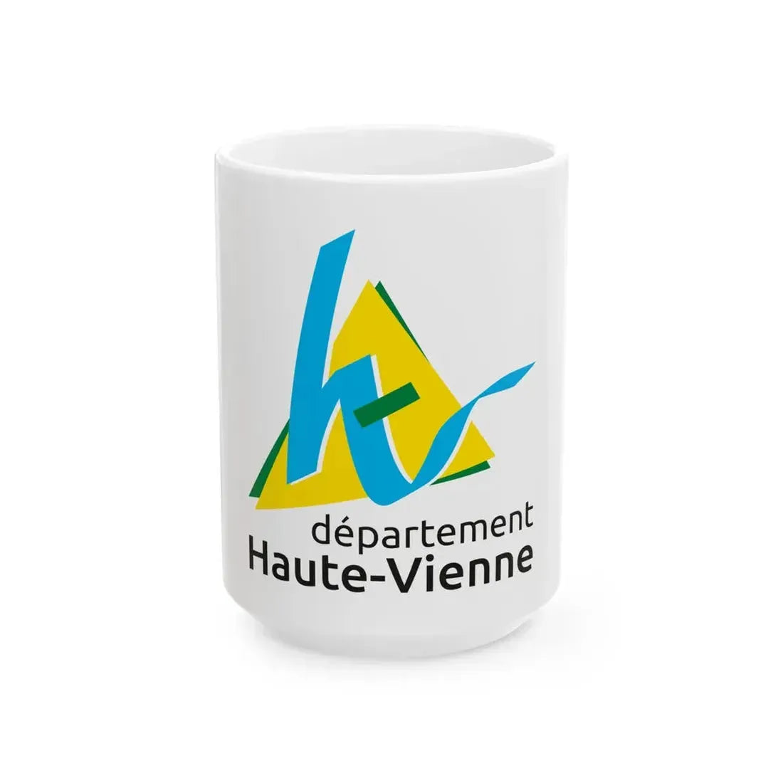 Flag of the Department of Haute-Vienne Variant 1 (France) White Coffee Mug 15oz - Go Mug Yourself