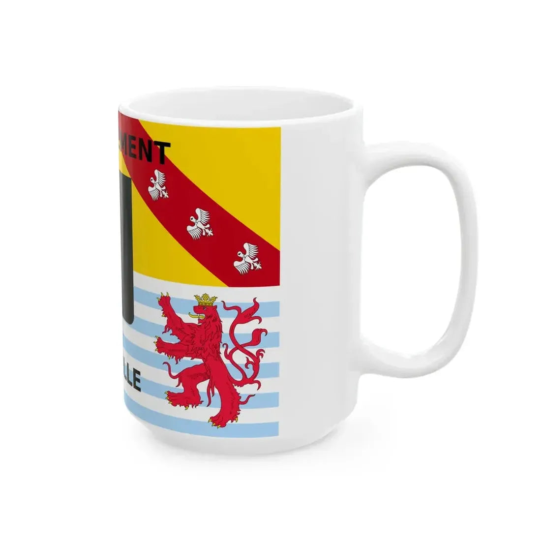 Flag of the Department of Moselle (France) White Coffee Mug - Go Mug Yourself