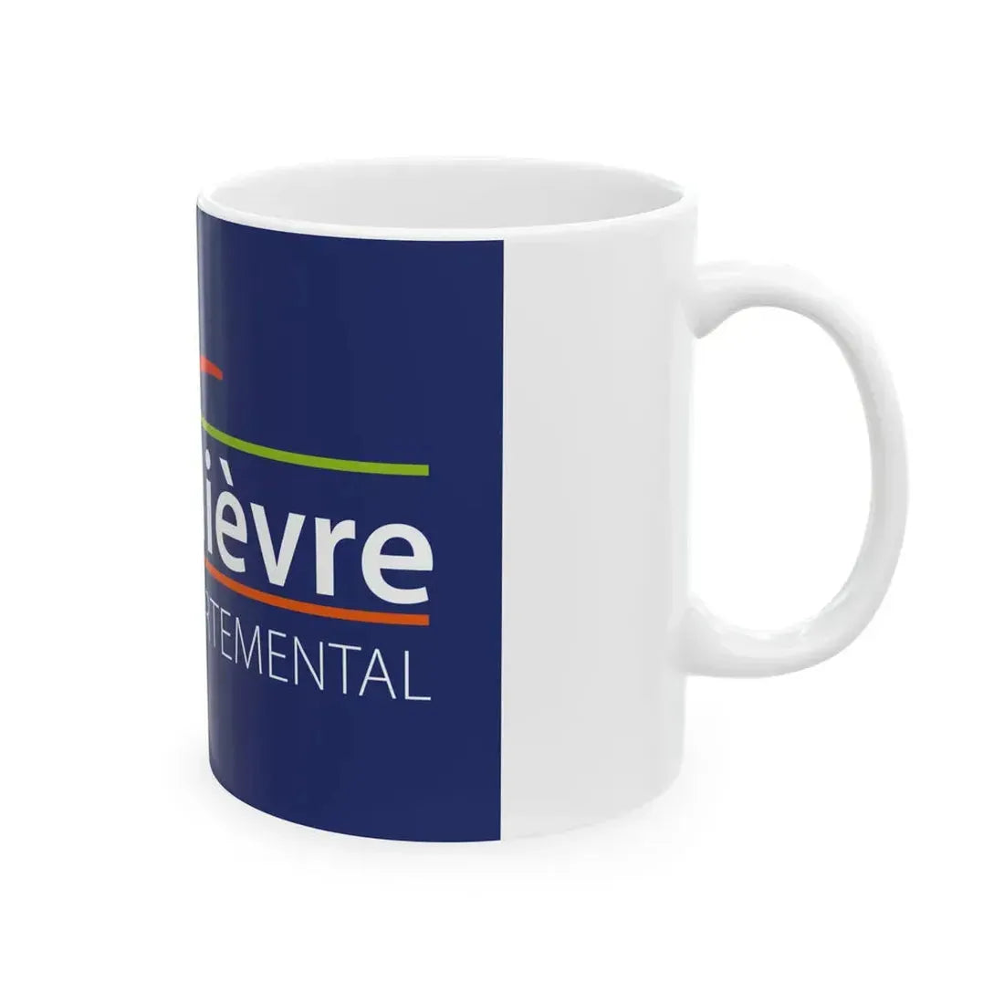 Flag of the Department of Nievre (France) White Coffee Mug - Go Mug Yourself
