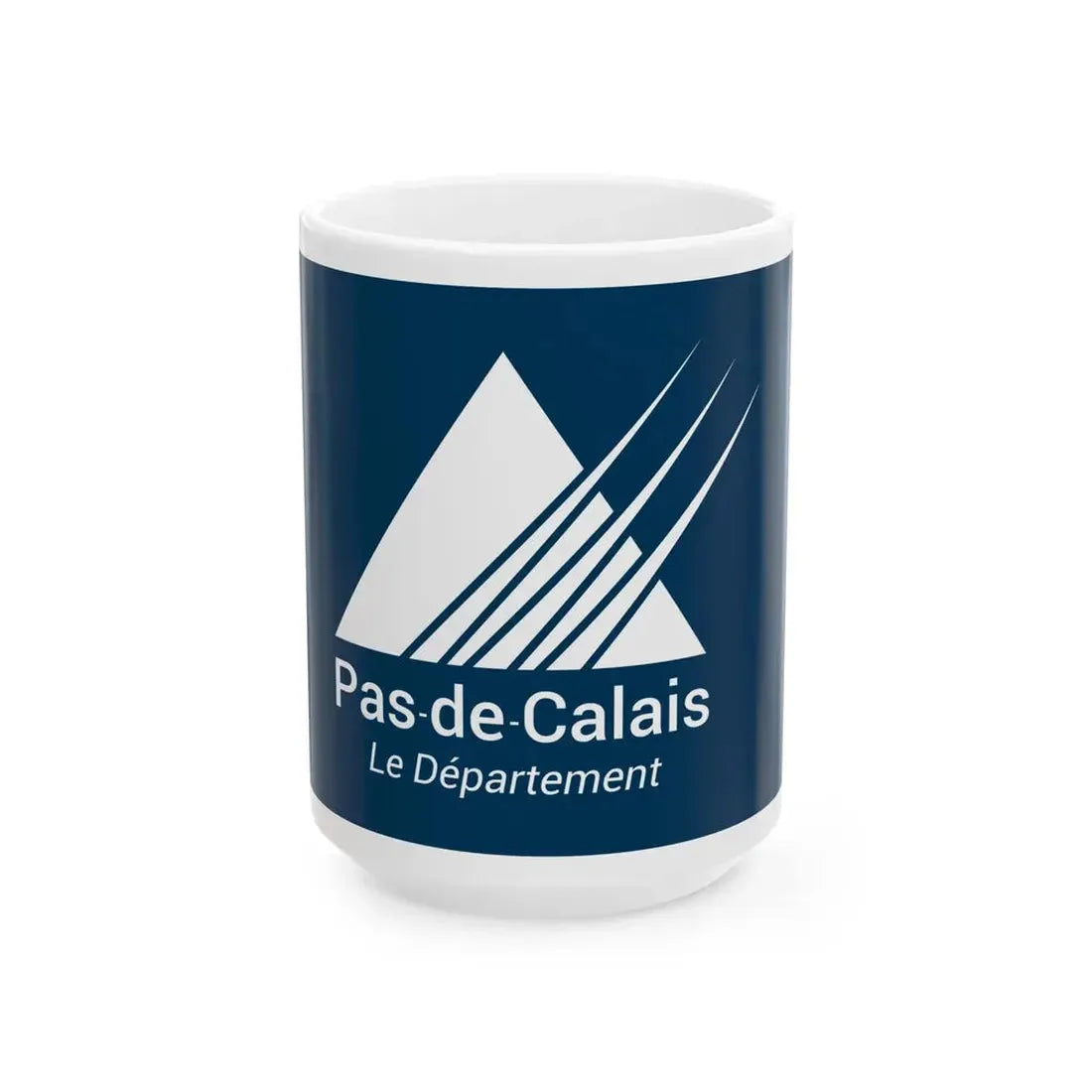 Flag of the Department of Pas-de-Calais Variant 2 (France) White Coffee Mug 15oz - Go Mug Yourself