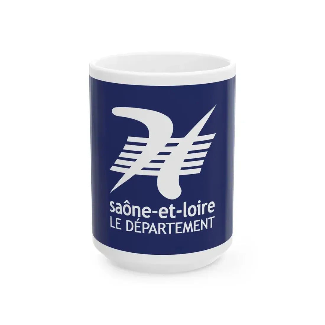 Flag of the Department of Saone-et-Loire (France) White Coffee Mug 15oz - Go Mug Yourself