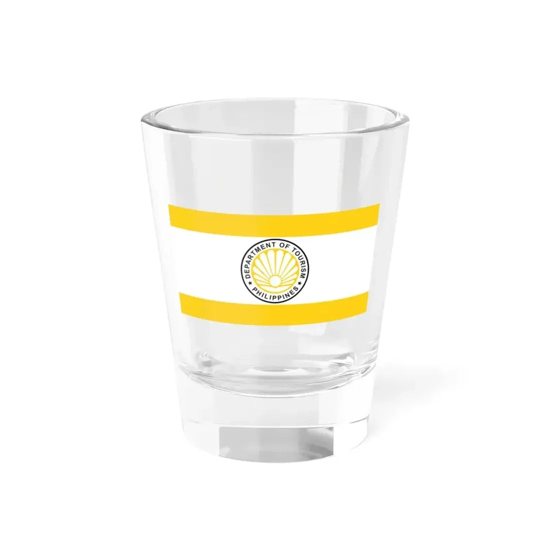 Flag of the Department of Tourism Philippines (Philippines) Shot Glass 1.5oz 1.5oz - Go Mug Yourself