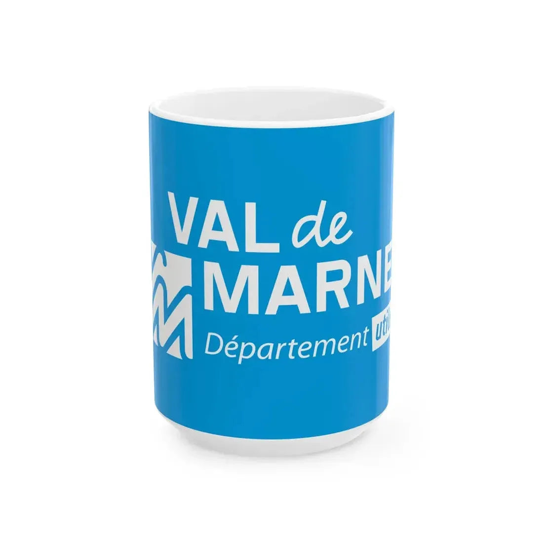 Flag of the Department of Val-de-Marne (France) White Coffee Mug 15oz - Go Mug Yourself