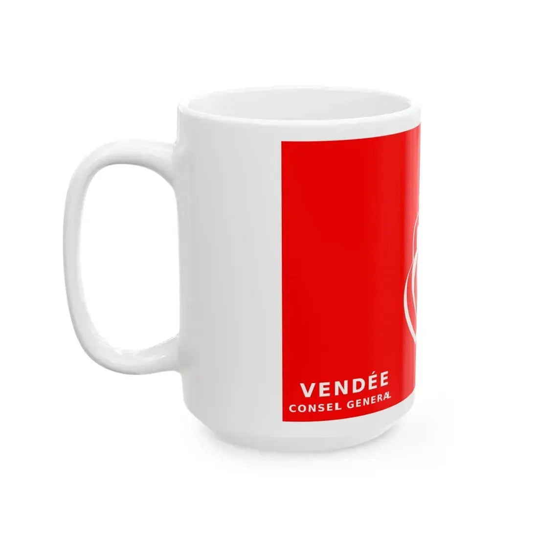 Flag of the Department of Vendee Variant 1 (France) White Coffee Mug - Go Mug Yourself