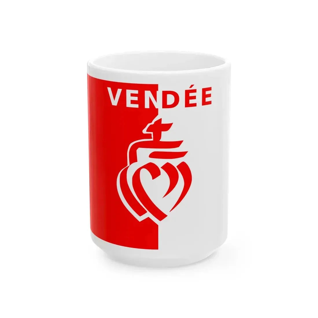 Flag of the Department of Vendee Variant 2 (France) White Coffee Mug 15oz - Go Mug Yourself