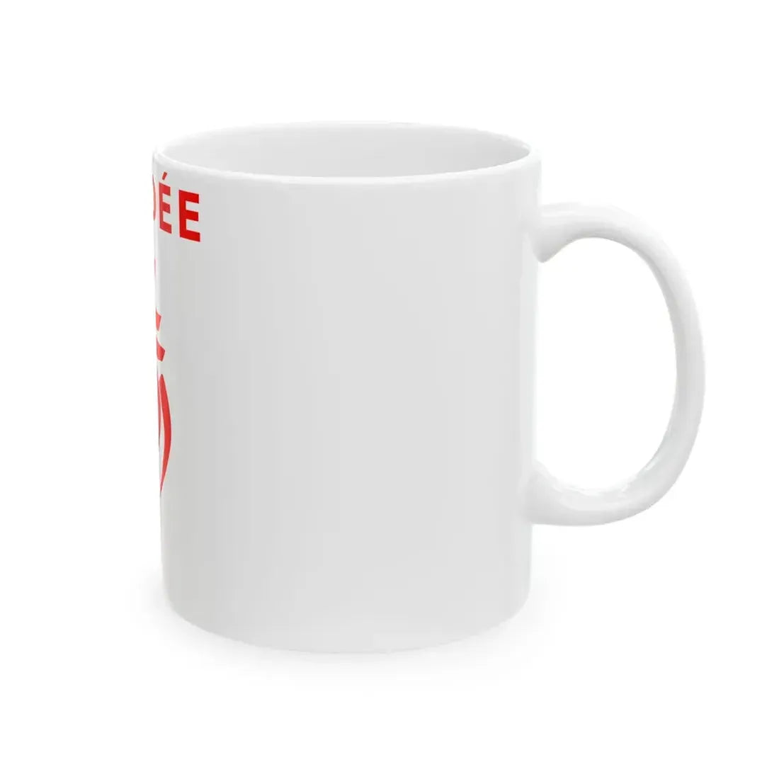 Flag of the Department of Vendee Variant 2 (France) White Coffee Mug - Go Mug Yourself