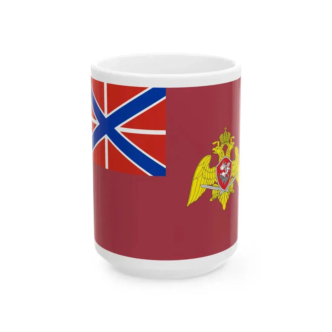 Flag of the Deputy Director of the National Guard of Russia (Russia) White Coffee Mug 15oz - Go Mug Yourself