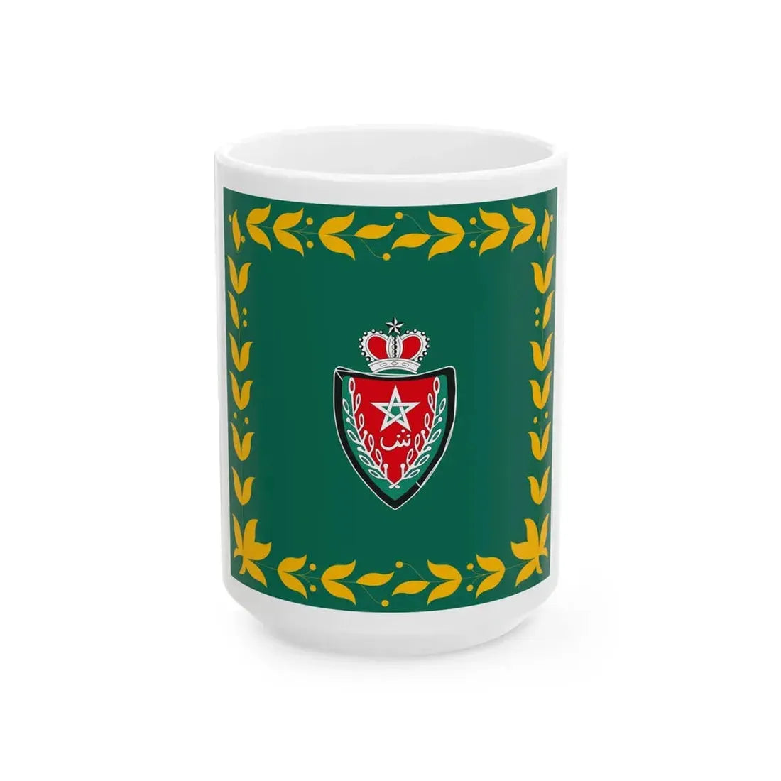 Flag of the DGSN (Morocco) White Coffee Mug 15oz - Go Mug Yourself