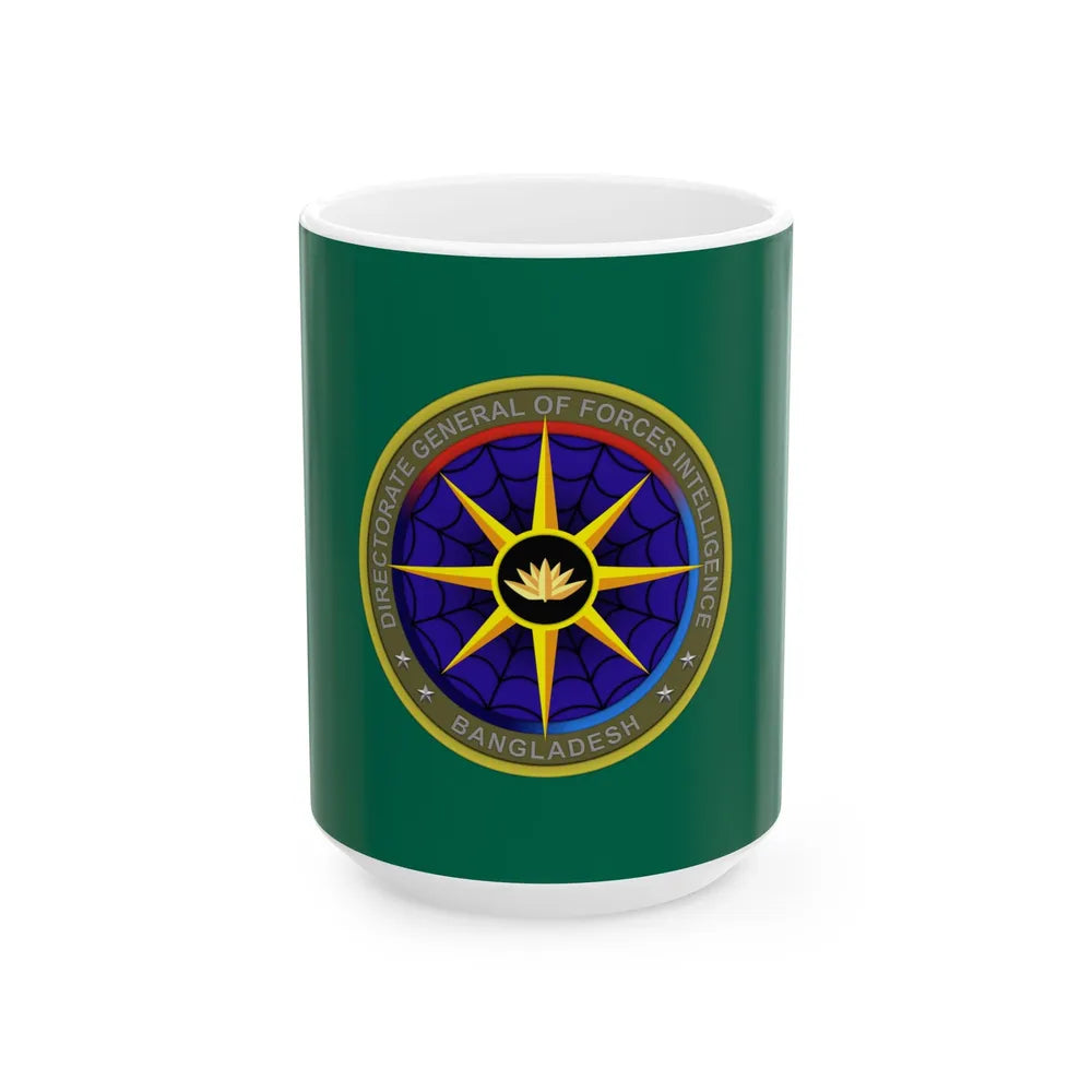 Flag of the Directorate General of Forces Intelligence (Bangladesh) White Coffee Mug 15oz - Go Mug Yourself
