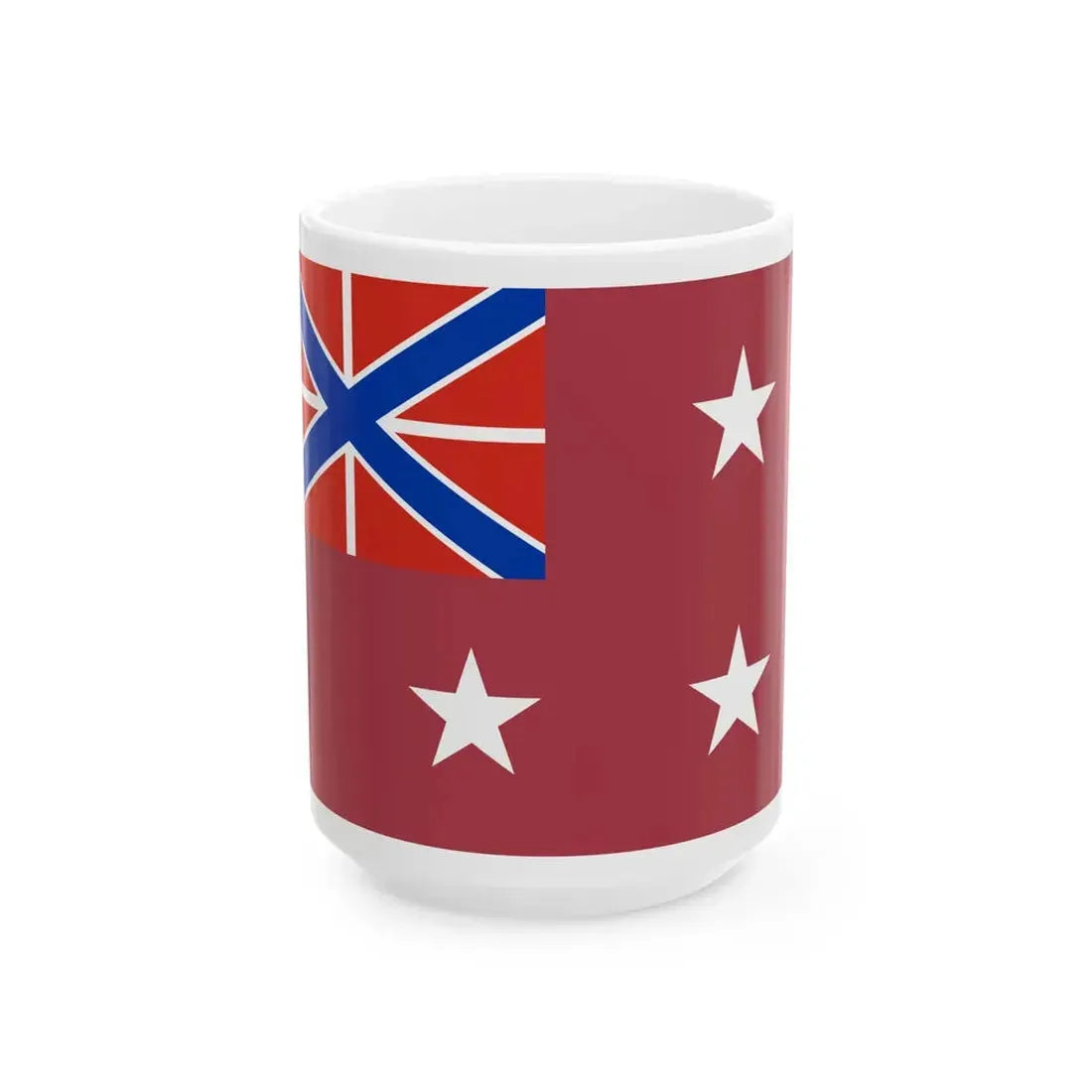 Flag of the District Commander of the National Guard of Russia (Russia) White Coffee Mug 15oz - Go Mug Yourself