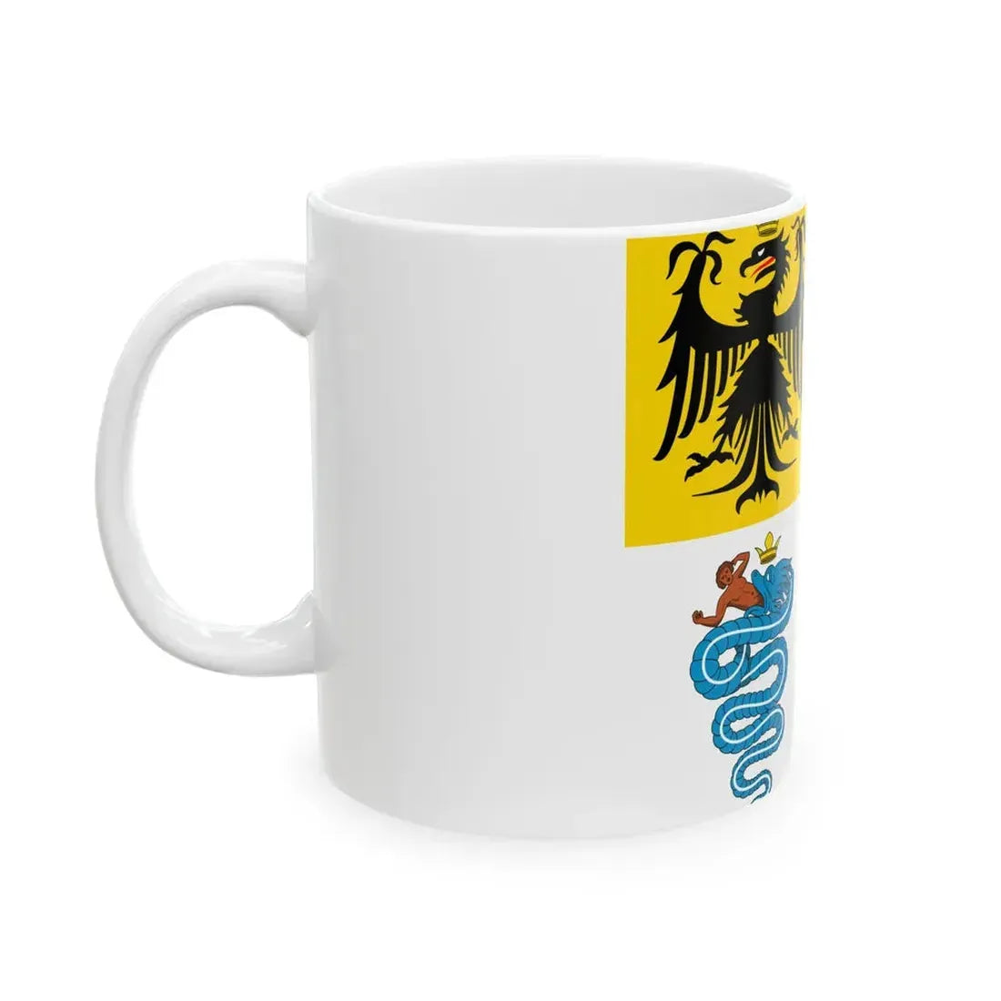 Flag of the Duchy of Milan 1450 (Italy) White Coffee Mug - Go Mug Yourself