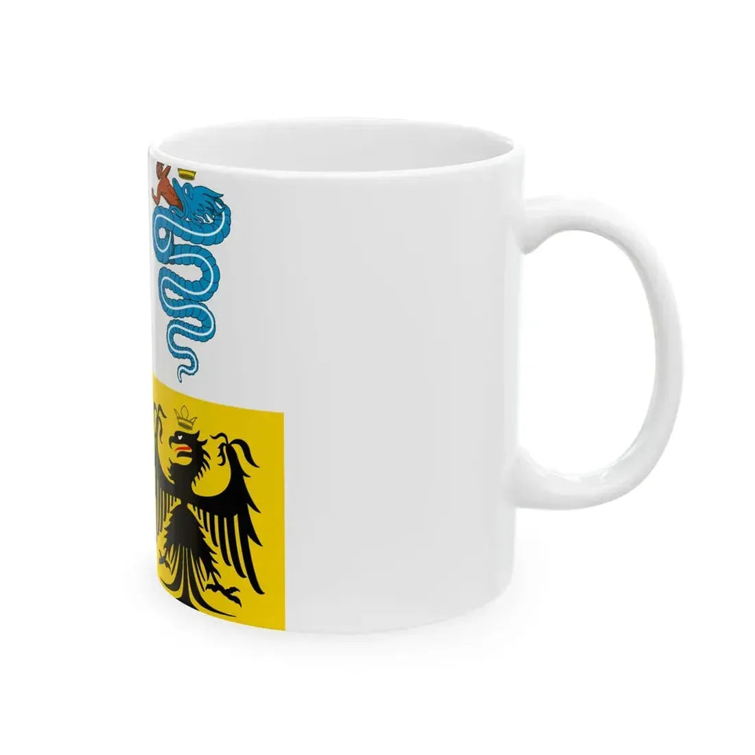 Flag of the Duchy of Milan 1450 (Italy) White Coffee Mug - Go Mug Yourself