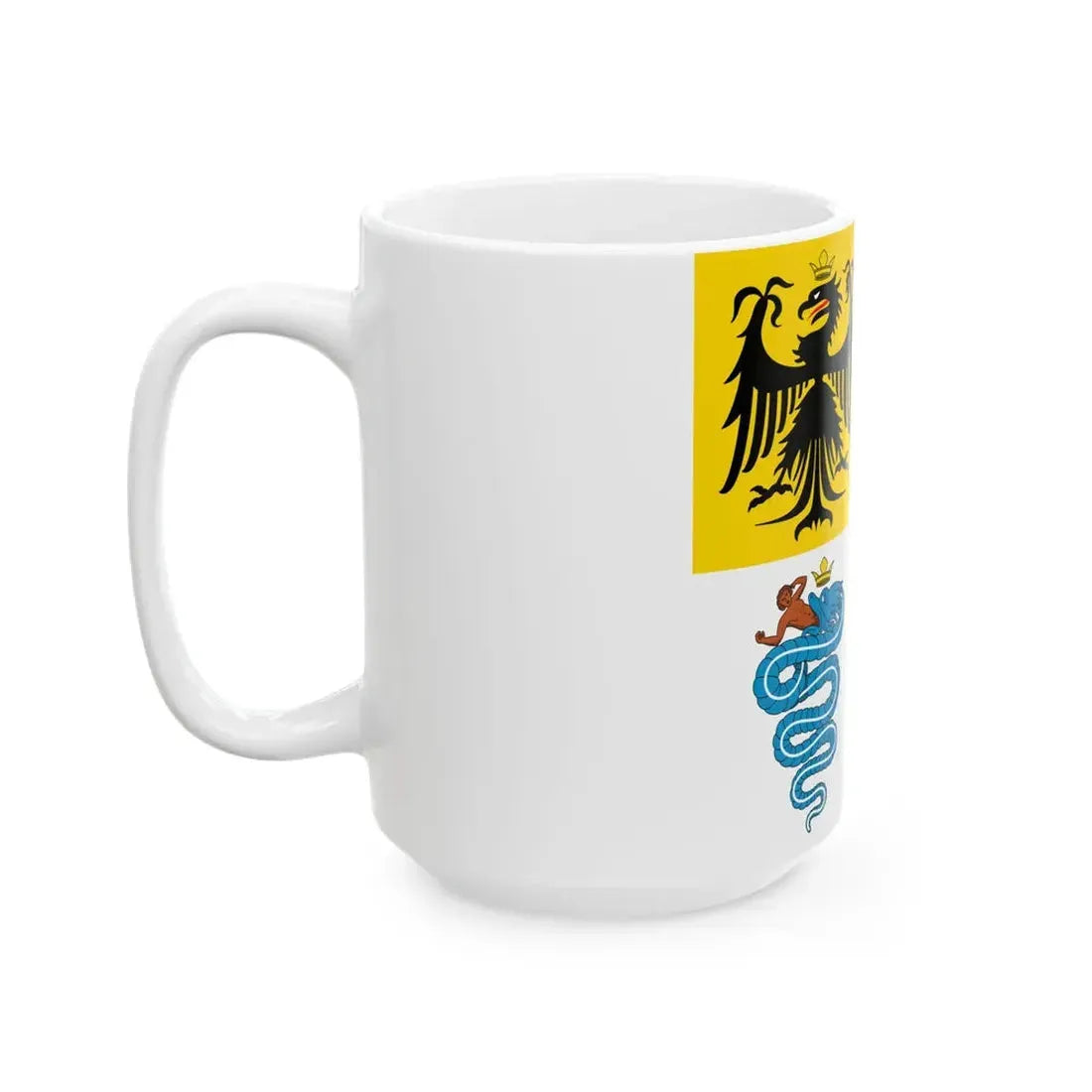 Flag of the Duchy of Milan 1450 (Italy) White Coffee Mug - Go Mug Yourself