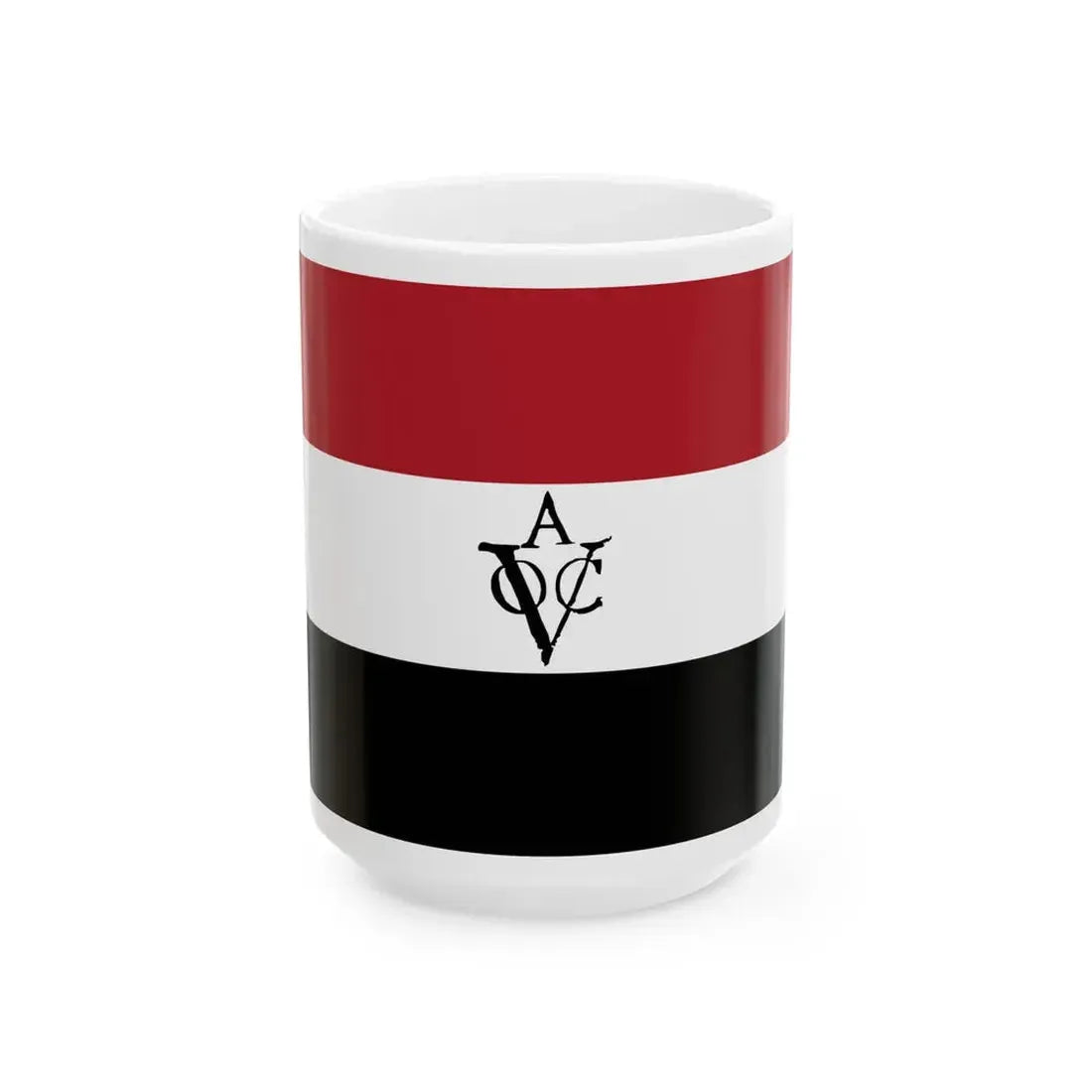 Flag of the Dutch East India Company Amsterdam Chamber (Netherlands) White Coffee Mug 15oz - Go Mug Yourself
