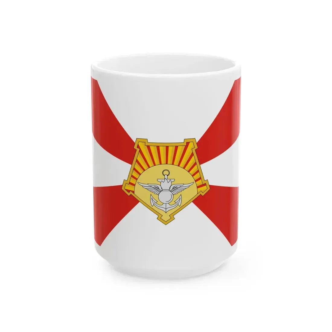 Flag of the Eastern Military District (Russia) White Coffee Mug 15oz - Go Mug Yourself