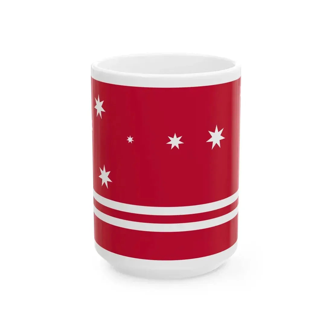 Flag of the Ebon Atoll Unofficial (Marshall Islands) White Coffee Mug 15oz - Go Mug Yourself