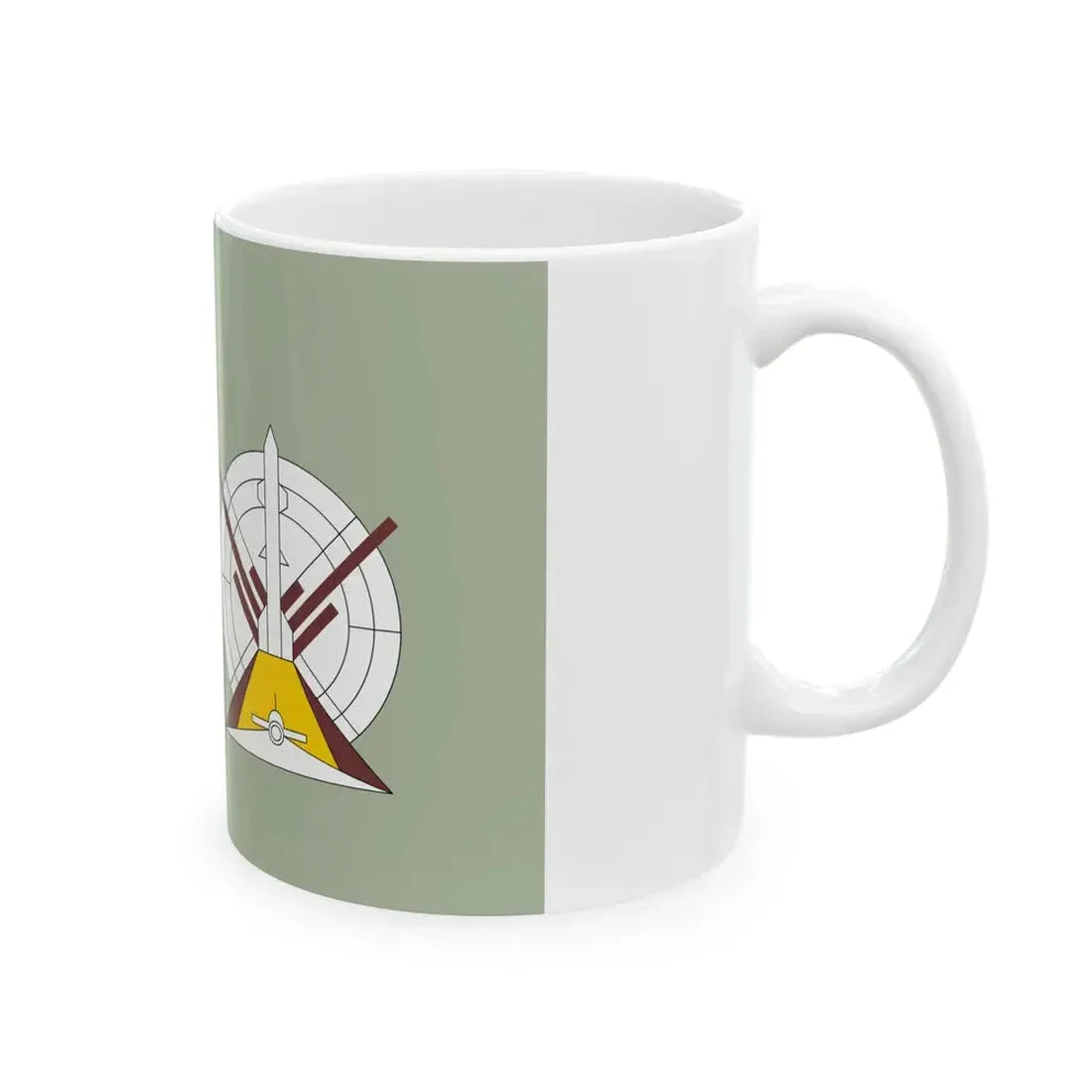 Flag of the Egyptian Air Defense Forces Coat of arms variant (Egypt) White Coffee Mug - Go Mug Yourself