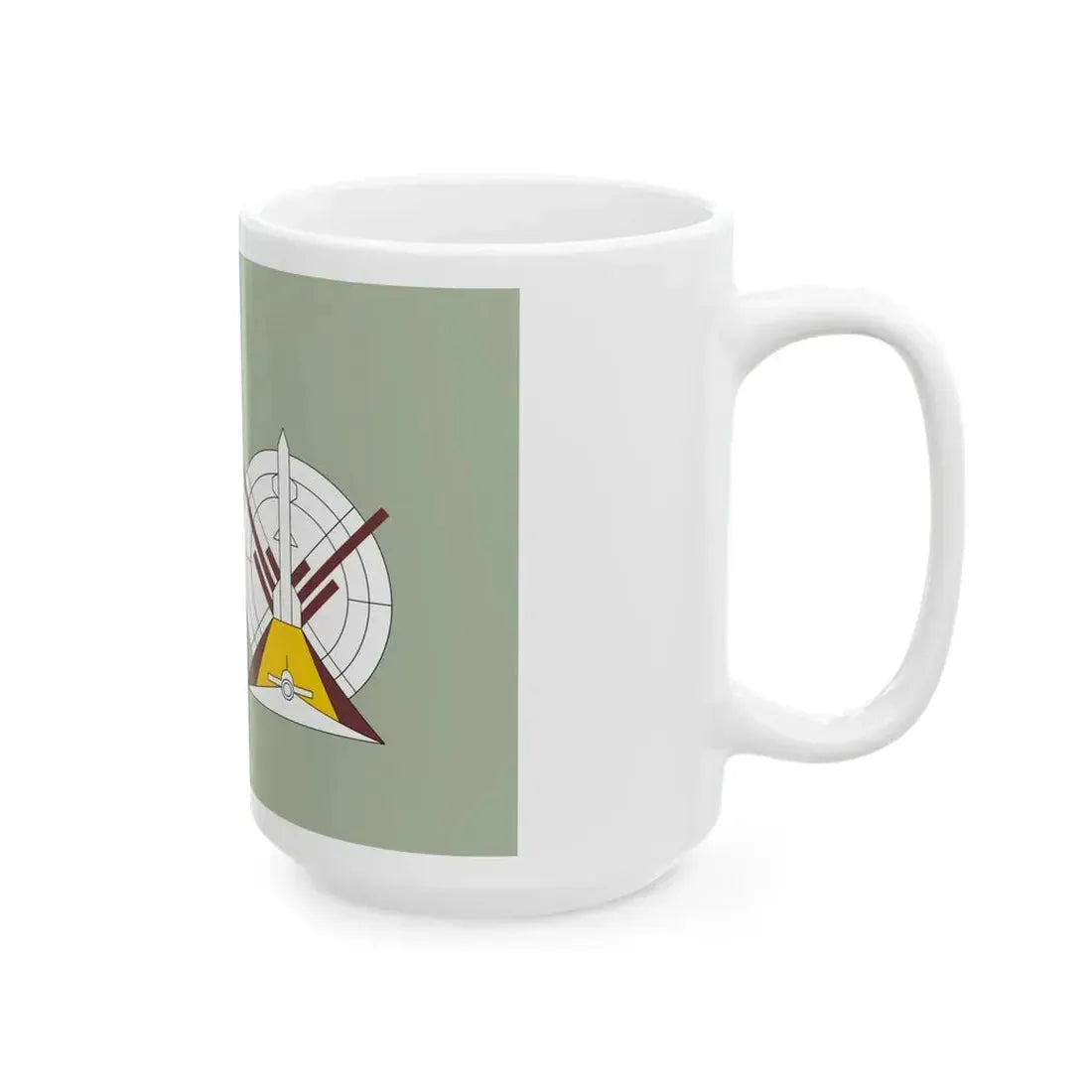 Flag of the Egyptian Air Defense Forces Coat of arms variant (Egypt) White Coffee Mug - Go Mug Yourself