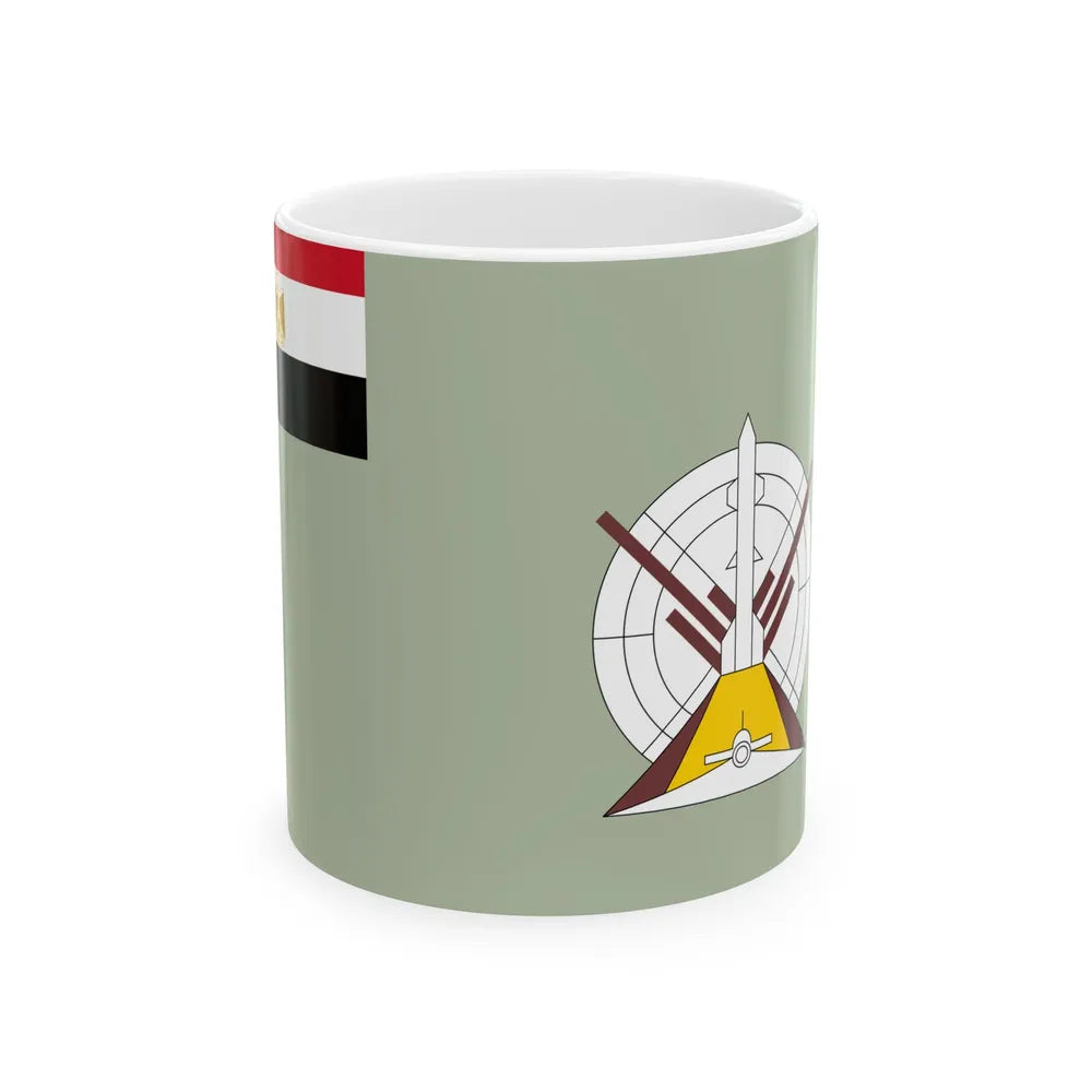 Flag of the Egyptian Air Defense Forces (Egypt) White Coffee Mug 11oz - Go Mug Yourself