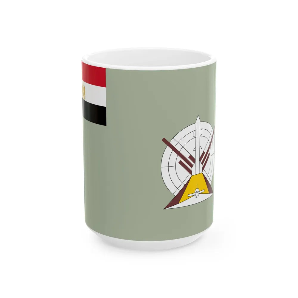 Flag of the Egyptian Air Defense Forces (Egypt) White Coffee Mug 15oz - Go Mug Yourself