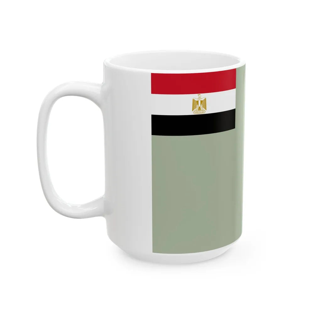 Flag of the Egyptian Air Defense Forces (Egypt) White Coffee Mug - Go Mug Yourself