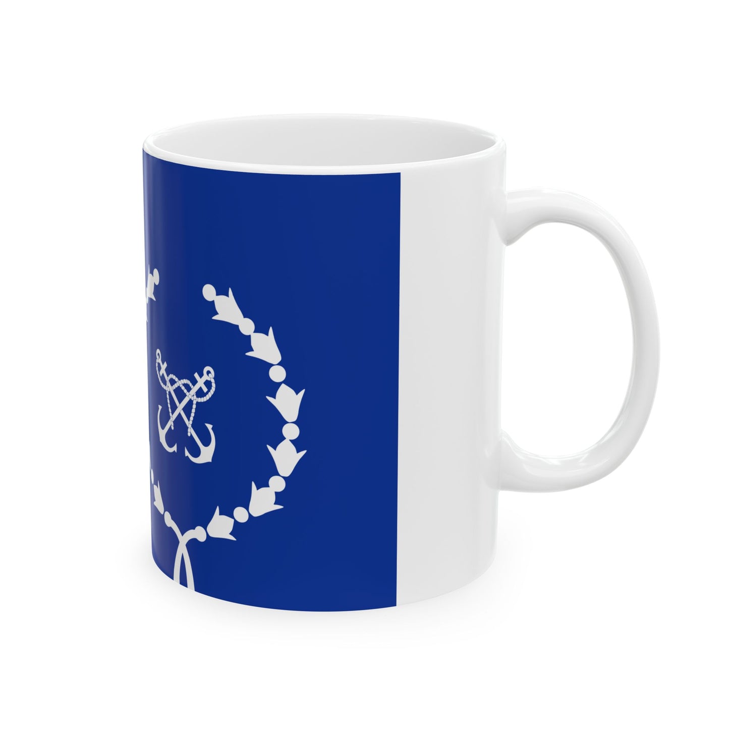 Flag of the Egyptian Navy Coat of arms variant (Egypt) White Coffee Mug-Go Mug Yourself