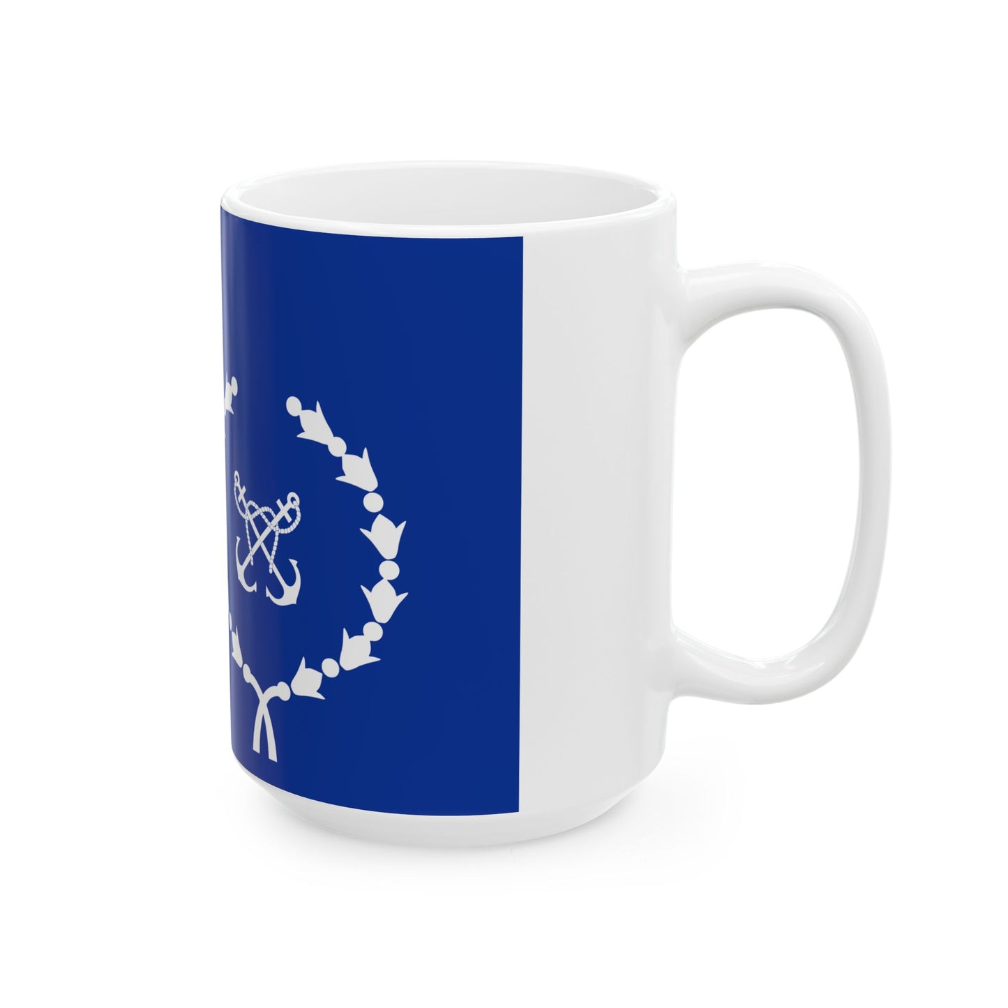 Flag of the Egyptian Navy Coat of arms variant (Egypt) White Coffee Mug-Go Mug Yourself