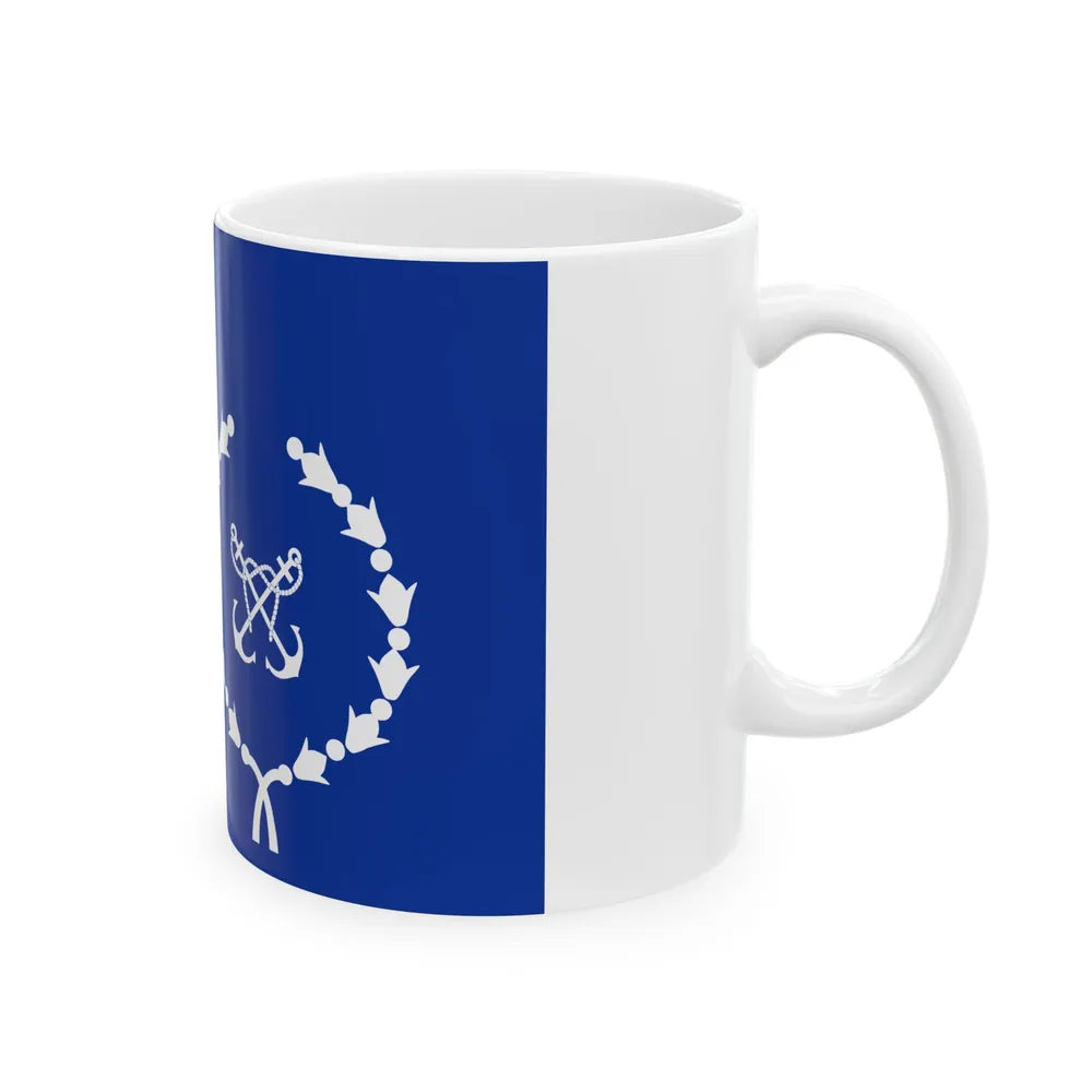 Flag of the Egyptian Navy (Egypt) White Coffee Mug - Go Mug Yourself
