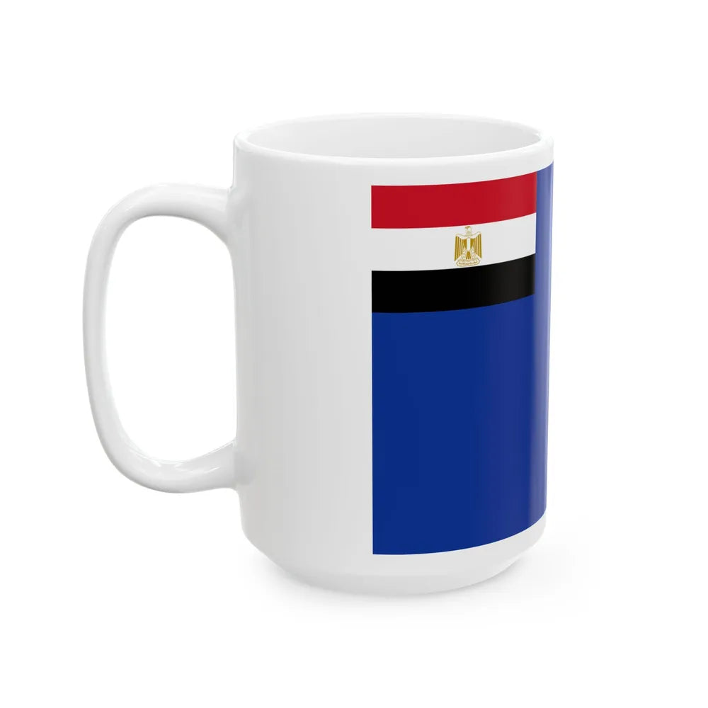 Flag of the Egyptian Navy (Egypt) White Coffee Mug - Go Mug Yourself