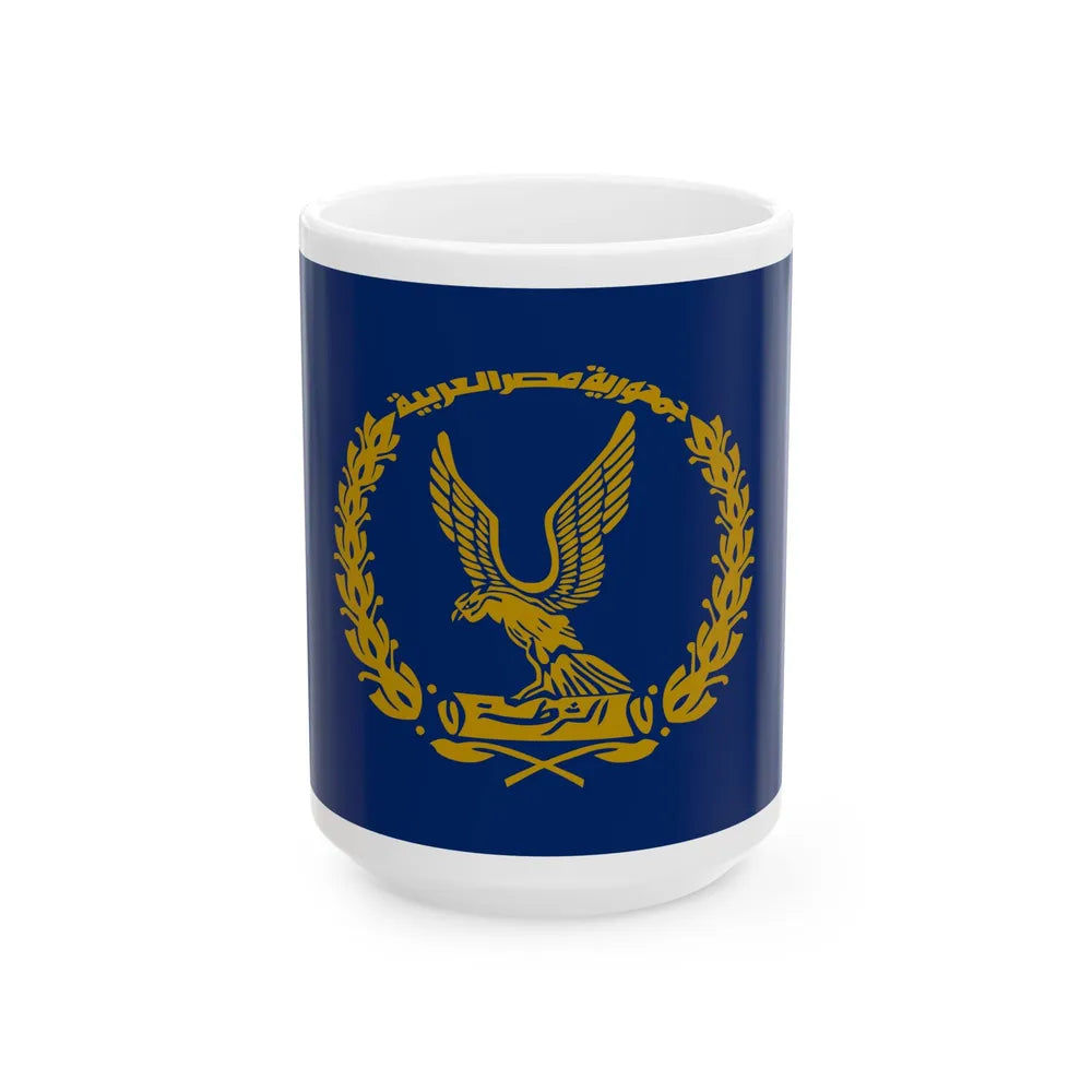 Flag of the Egyptian Police (Egypt) White Coffee Mug 15oz - Go Mug Yourself