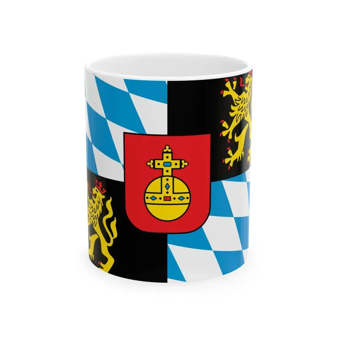 Flag of the Electorate of Bavaria (Germany) White Coffee Mug 11oz - Go Mug Yourself