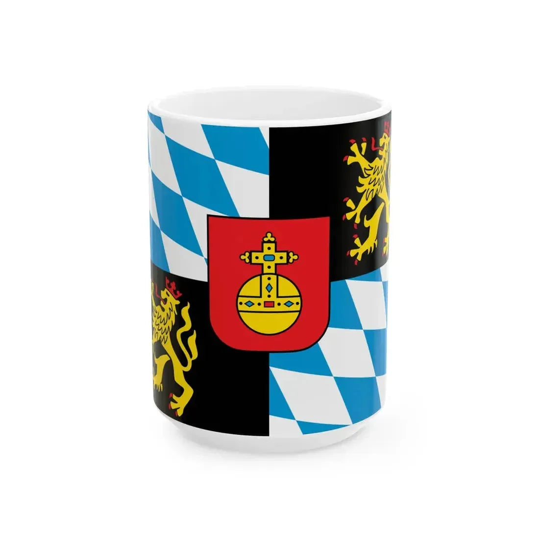 Flag of the Electorate of Bavaria (Germany) White Coffee Mug 15oz - Go Mug Yourself