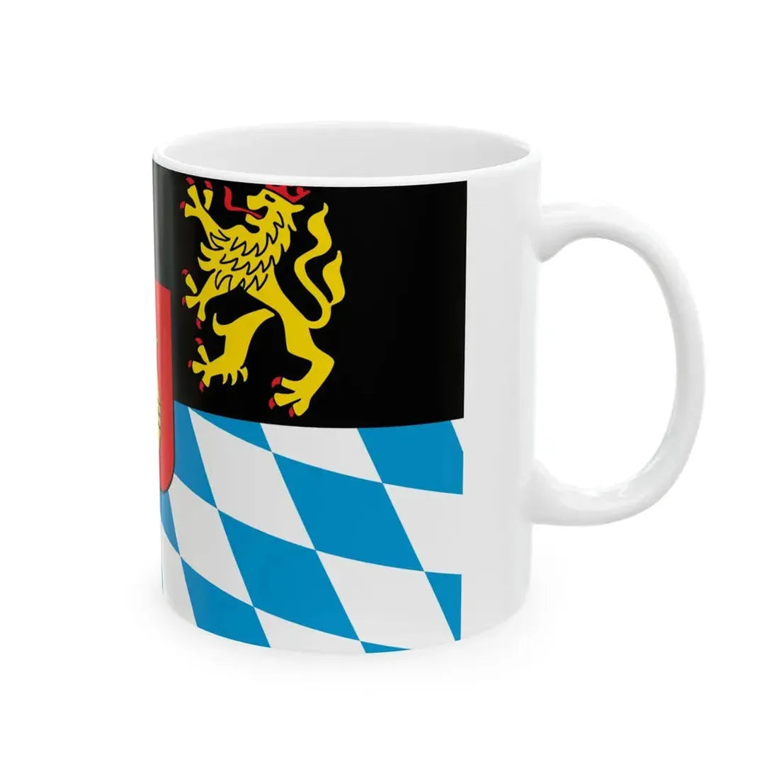 Flag of the Electorate of Bavaria (Germany) White Coffee Mug - Go Mug Yourself
