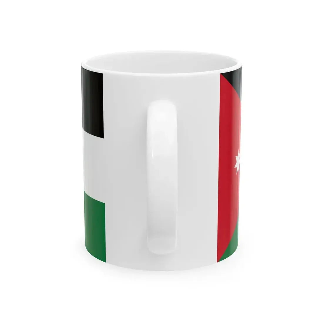Flag of the Emirate of Transjordan (Jordan) White Coffee Mug - Go Mug Yourself