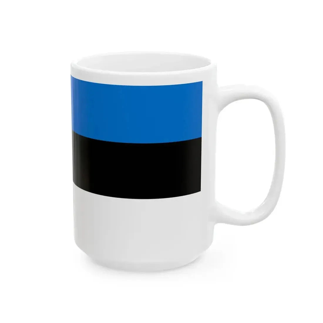 Flag of the Estonian Students Society (Estonia) White Coffee Mug - Go Mug Yourself