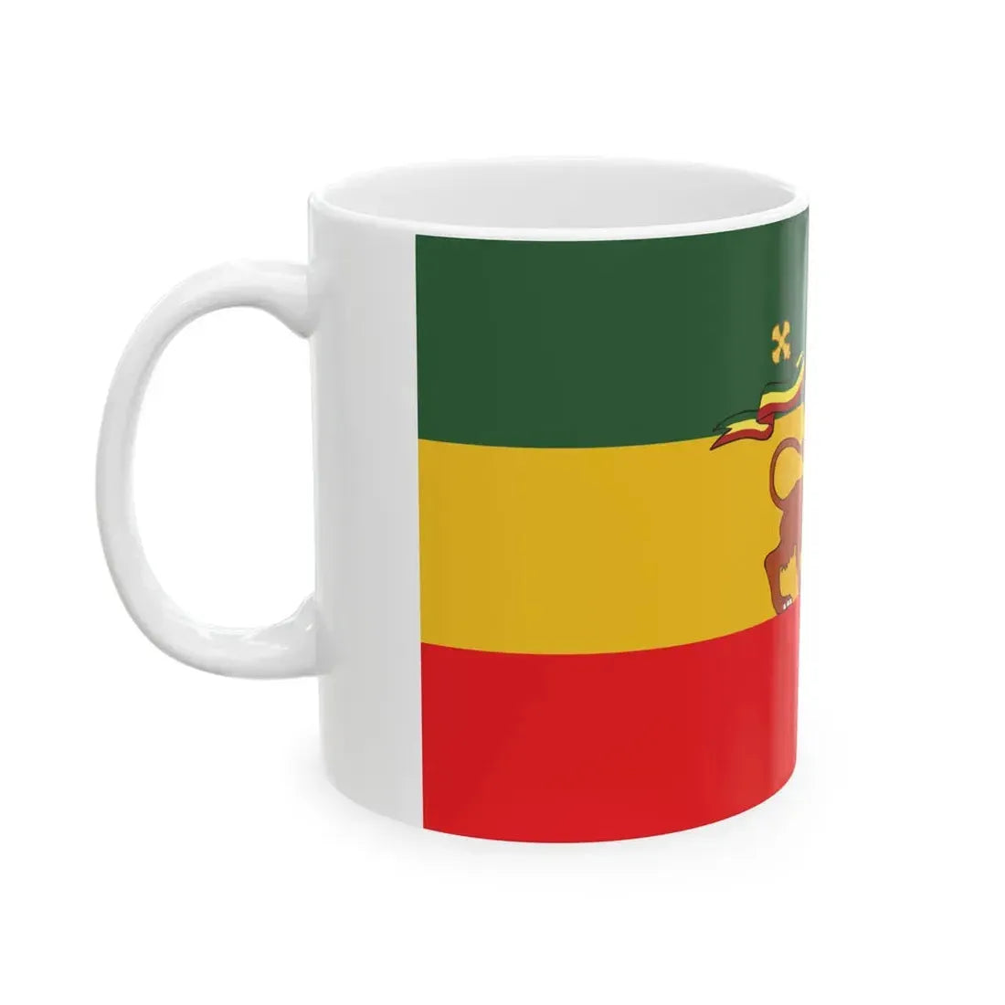Flag of the Ethiopian Empire (Ethiopia) White Coffee Mug - Go Mug Yourself