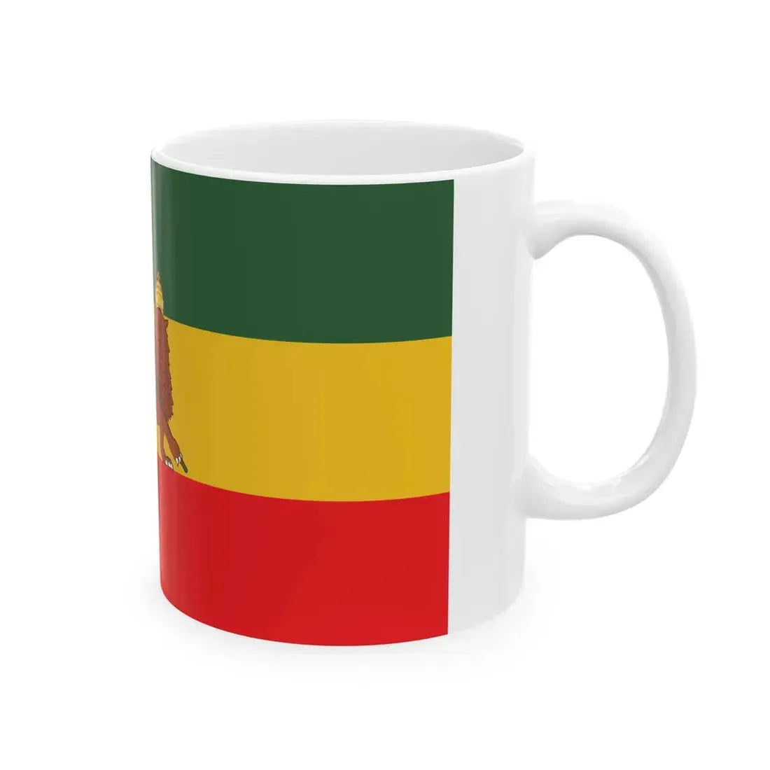 Flag of the Ethiopian Empire (Ethiopia) White Coffee Mug - Go Mug Yourself