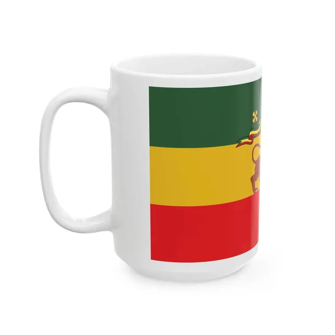 Flag of the Ethiopian Empire (Ethiopia) White Coffee Mug - Go Mug Yourself