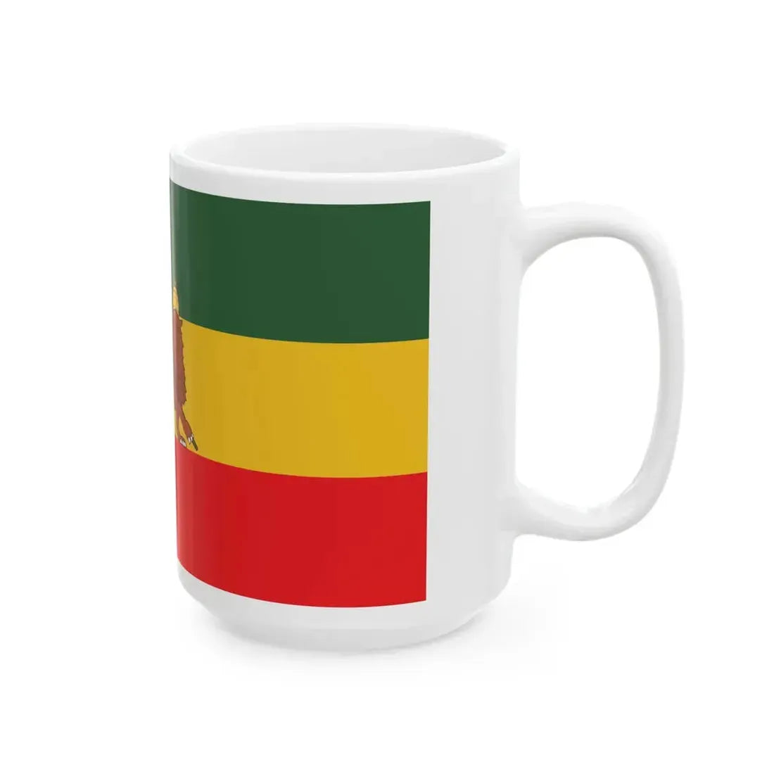 Flag of the Ethiopian Empire (Ethiopia) White Coffee Mug - Go Mug Yourself