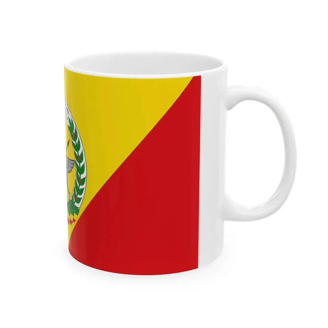 Flag of the Ethiopian National Defense Force 2 (Ethiopia) White Coffee Mug - Go Mug Yourself