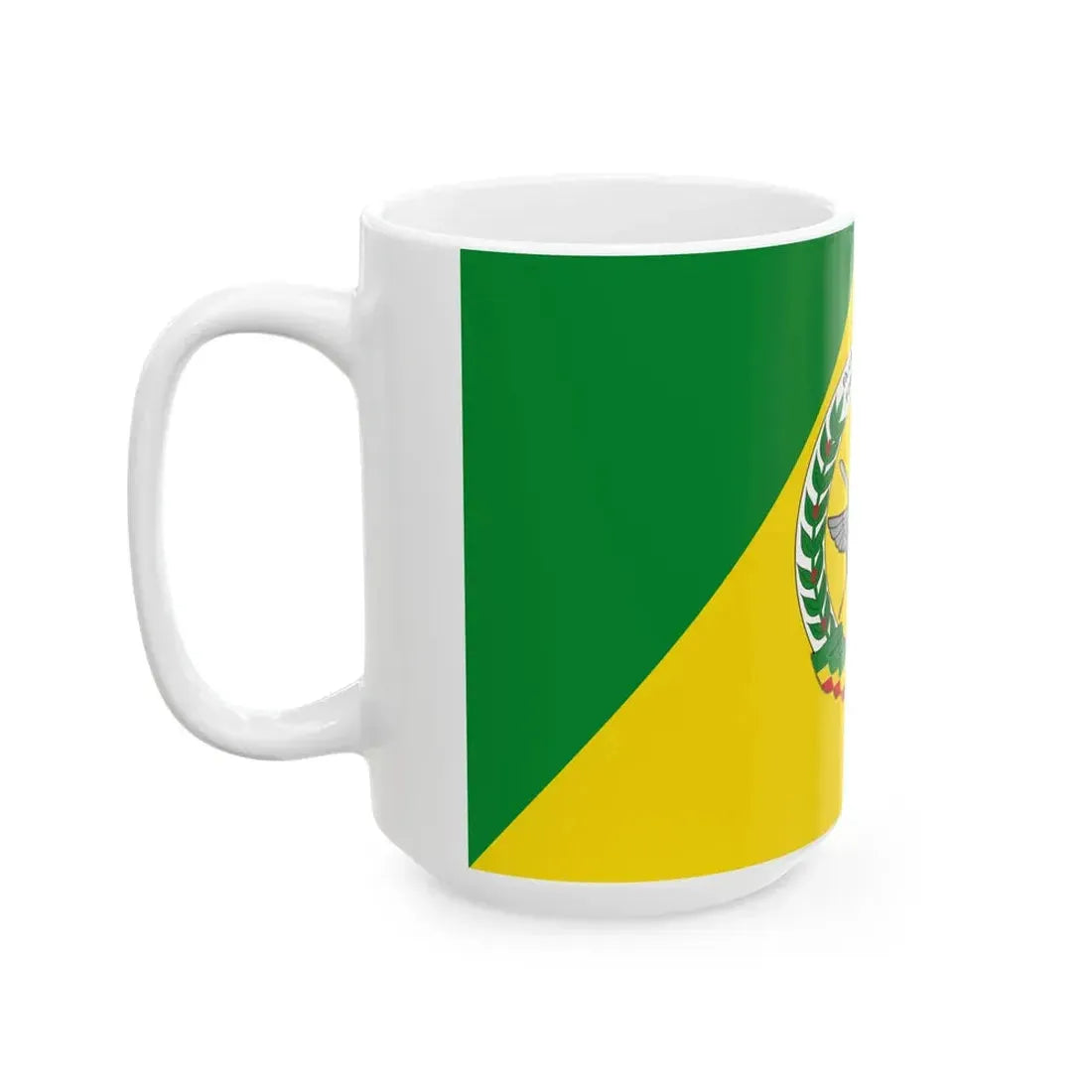 Flag of the Ethiopian National Defense Force 2 (Ethiopia) White Coffee Mug - Go Mug Yourself