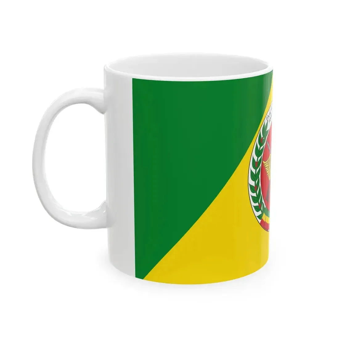 Flag of the Ethiopian National Defense Force 2009 (Ethiopia) White Coffee Mug - Go Mug Yourself