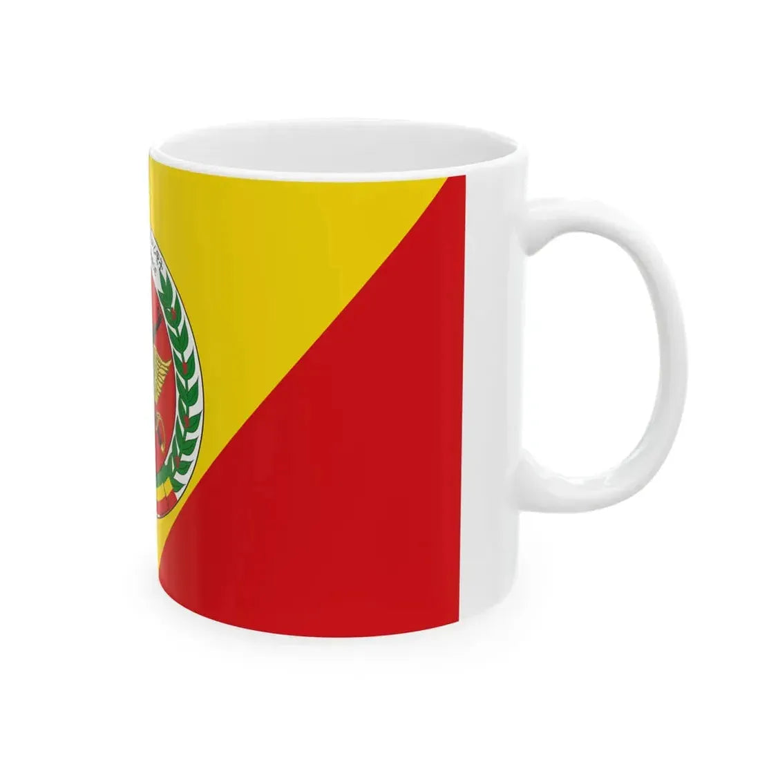 Flag of the Ethiopian National Defense Force 2009 (Ethiopia) White Coffee Mug - Go Mug Yourself