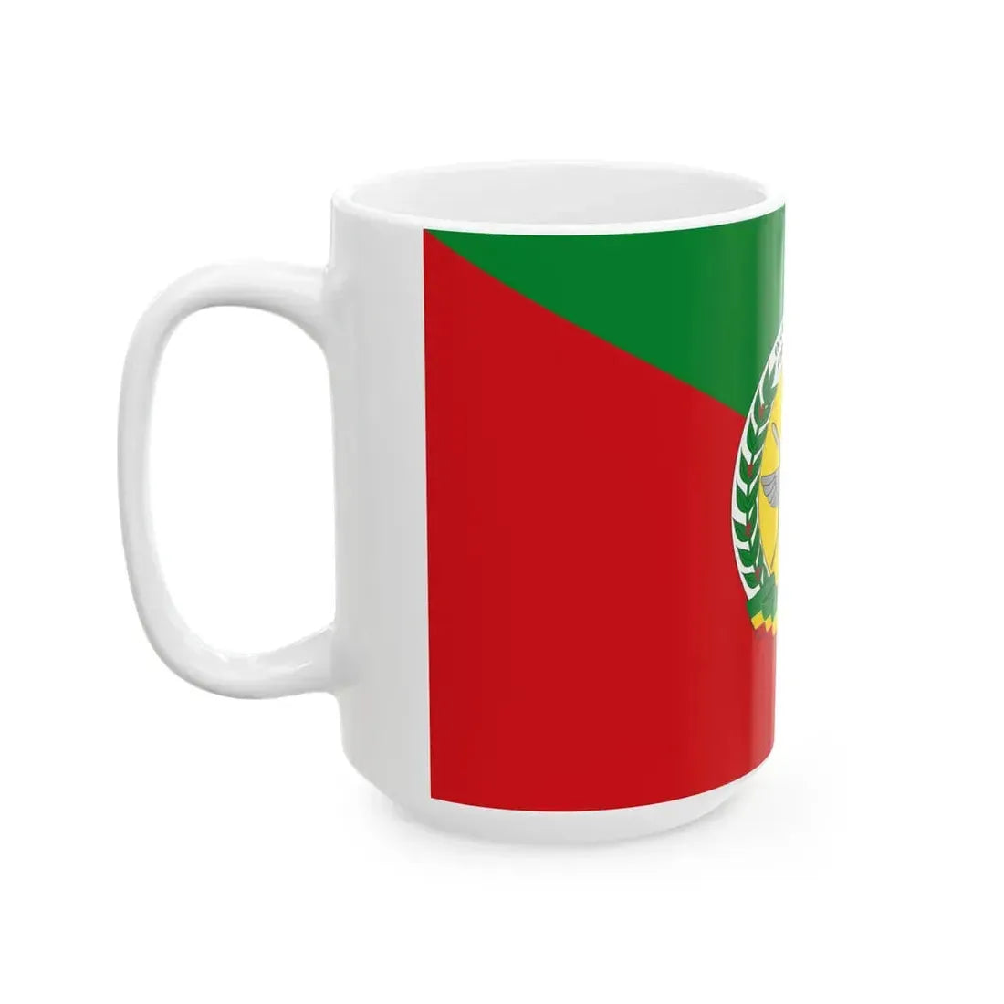 Flag of the Ethiopian National Defense Force 3 (Ethiopia) White Coffee Mug - Go Mug Yourself