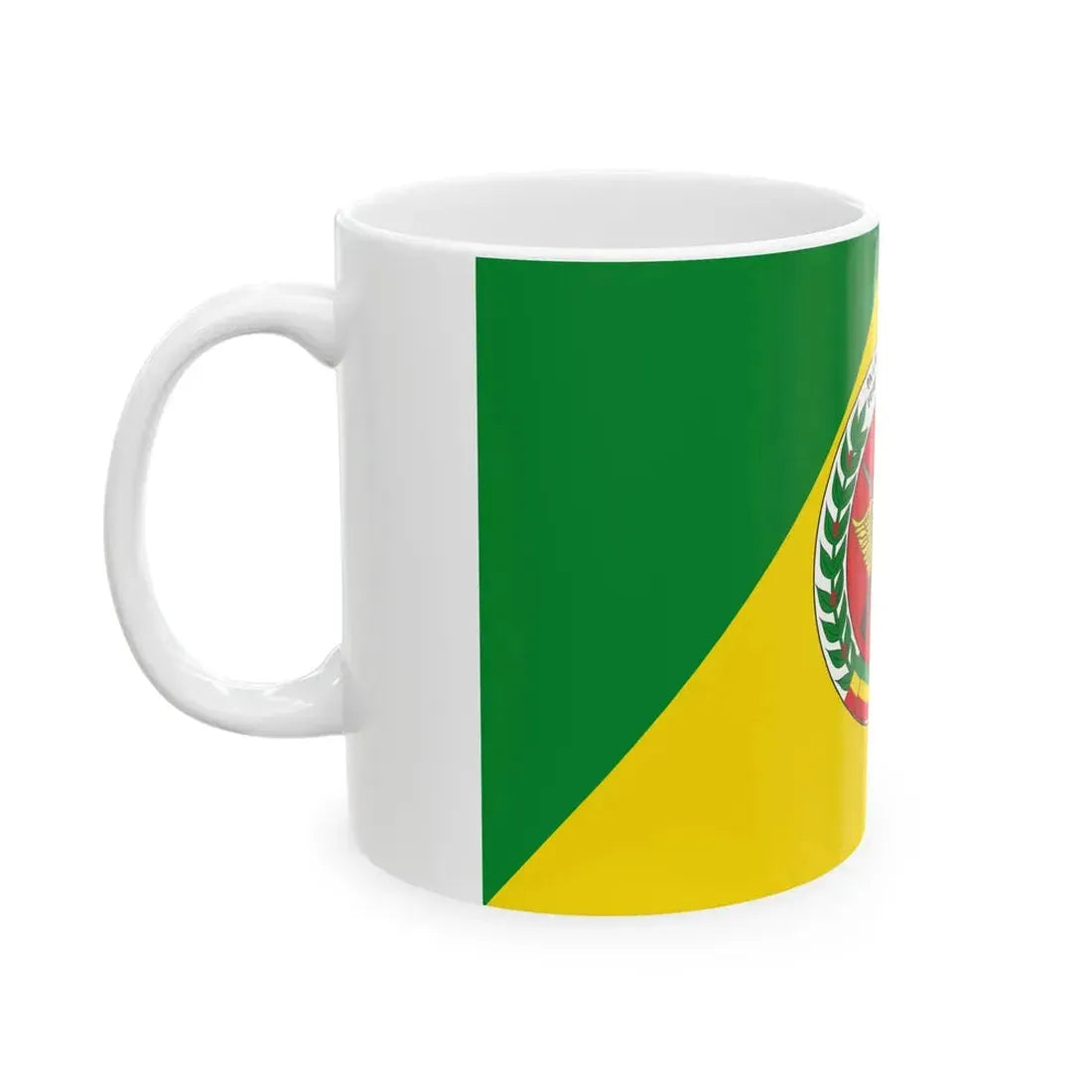 Flag of the Ethiopian National Defense Force (Ethiopia) White Coffee Mug - Go Mug Yourself