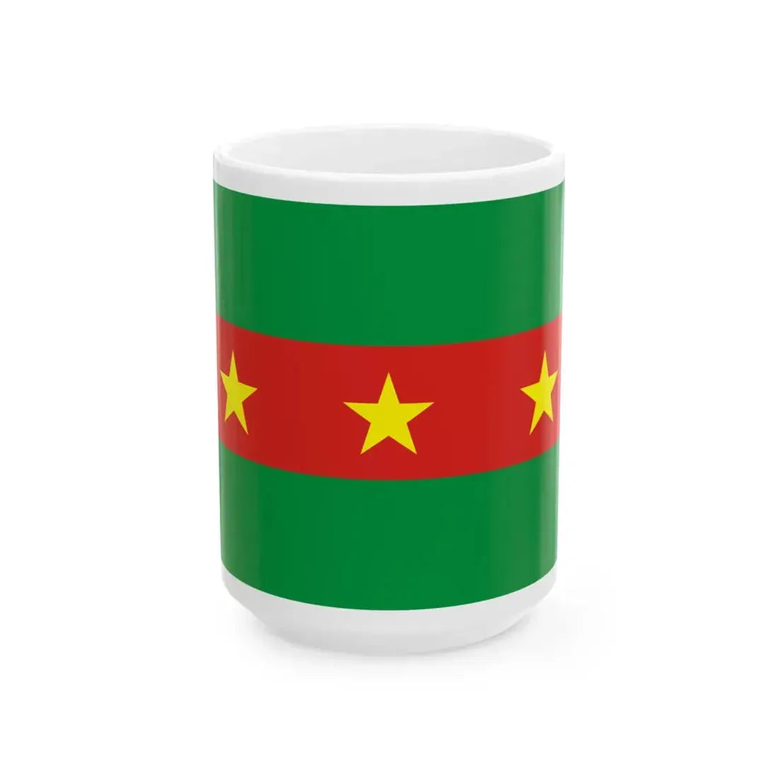 Flag of the Ewe people (Ghana) White Coffee Mug 15oz - Go Mug Yourself