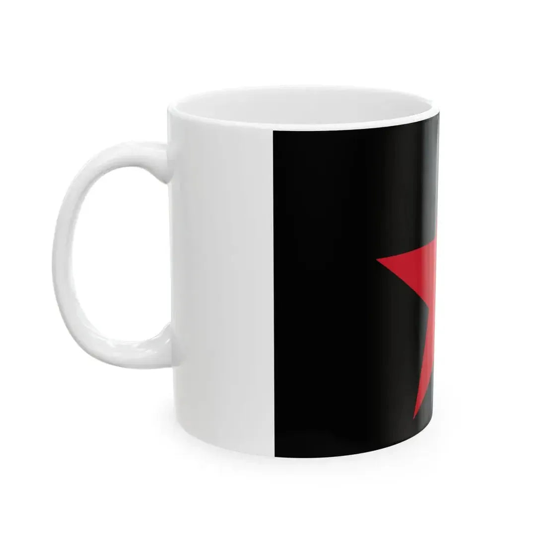 Flag of the EZLN vertically divided (Mexico) White Coffee Mug - Go Mug Yourself