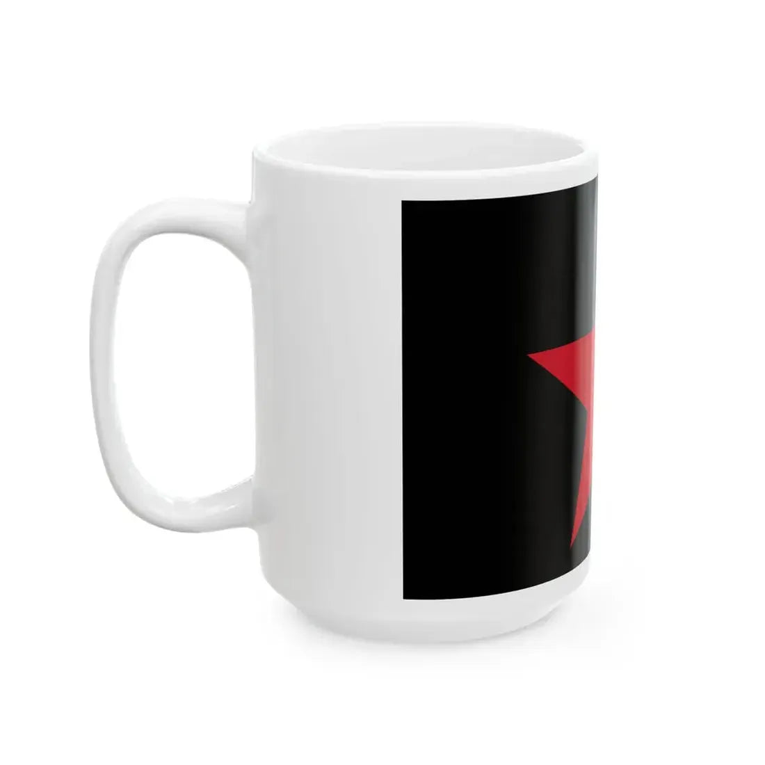 Flag of the EZLN vertically divided (Mexico) White Coffee Mug - Go Mug Yourself